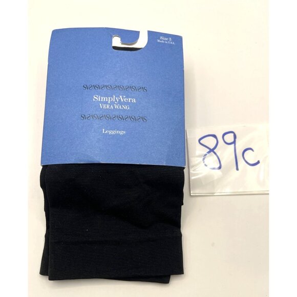 Simply Vera Wang Black Metallic Leggings Size 3 New 89c - Picture 4 of 4
